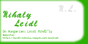 mihaly leidl business card